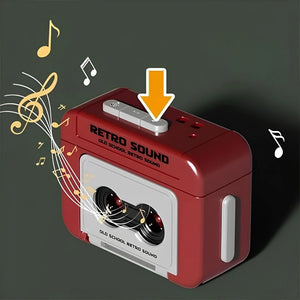 Retro Tape Recorder Keychain with Sound | Mini Audio Recorder Bag Charm