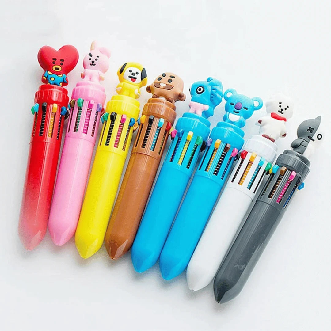 BTS Multicolour Gel Pen | K-Pop Stationery
