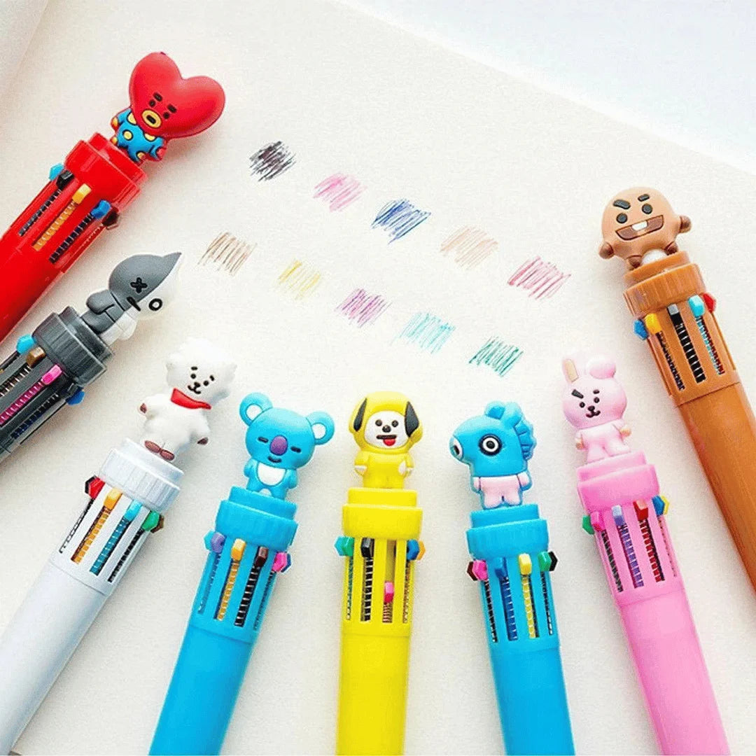 BTS Multicolour Gel Pen | K-Pop Stationery