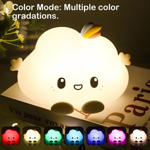Cloud Night Lamp | Kawaii Silicone Color-Changing Bedside Lamp
