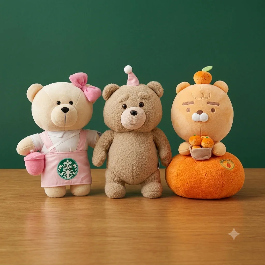 Cute Bear Plushies | Ted, Starbucks Bear & Rilakkuma Soft Toys