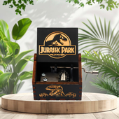 Jurassic Park Wooden Music Box