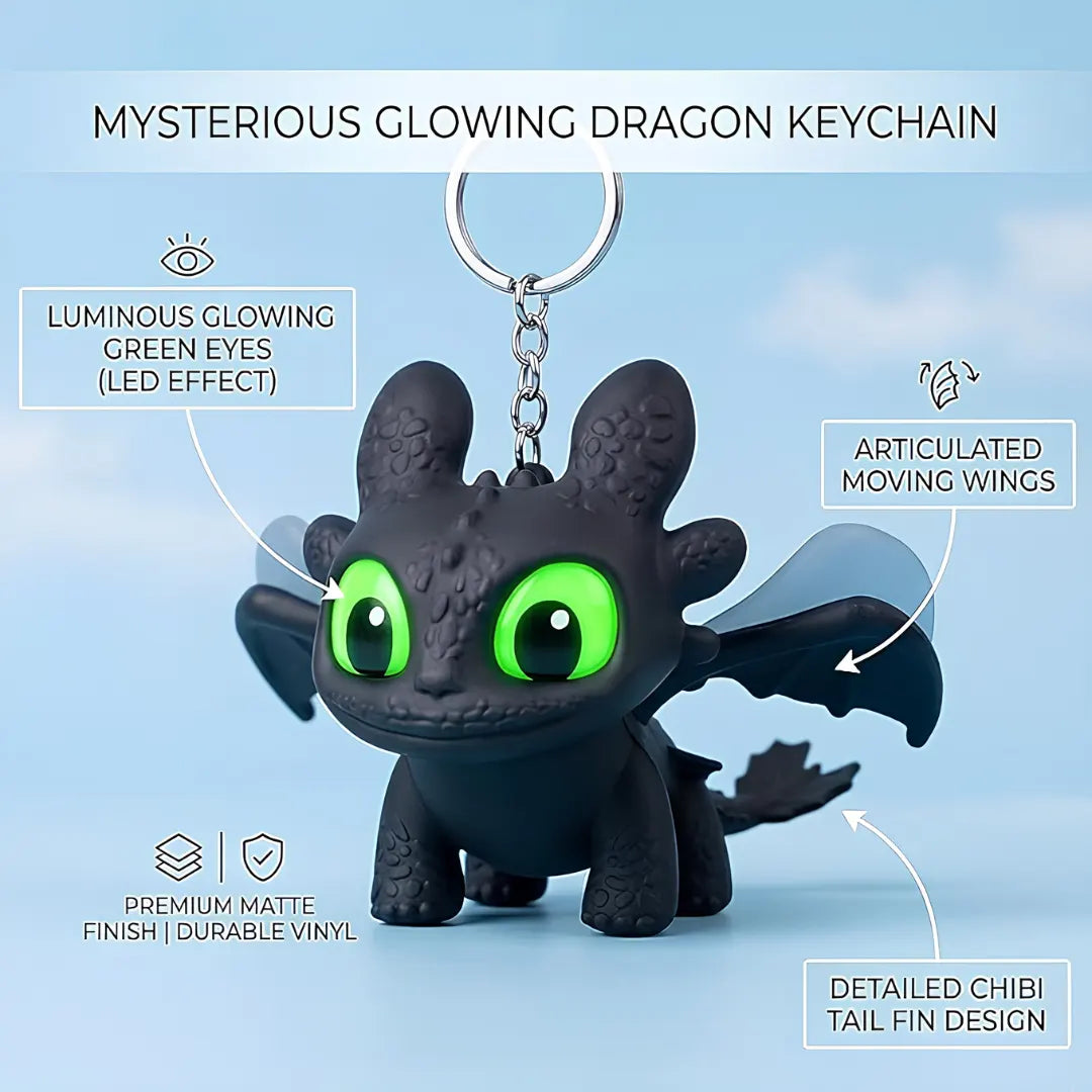 Toothless Night Fury Lightup Keychain