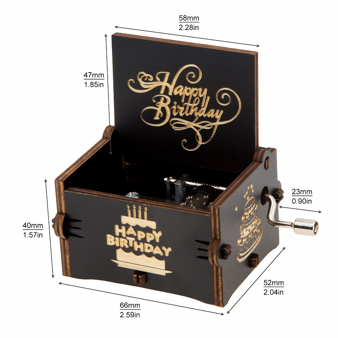 Happy Birthday Wooden Music Box | Unique Gift India