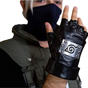 Kakashi Hatake Leather Gloves | Realistic Cosplay Glove for Anime Fans