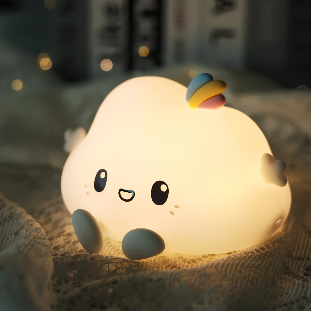 Cloud Night Lamp | Kawaii Silicone Color-Changing Bedside Lamp