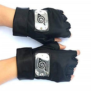 Kakashi Hatake Leather Gloves | Realistic Cosplay Glove for Anime Fans