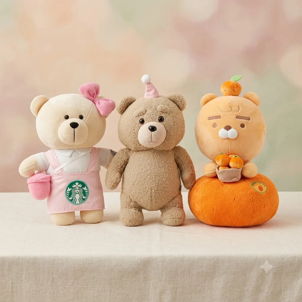 Cute Bear Plushies | Ted, Starbucks Bear & Rilakkuma Soft Toys