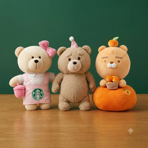 Cute Bear Plushies | Ted, Starbucks Bear & Rilakkuma Soft Toys