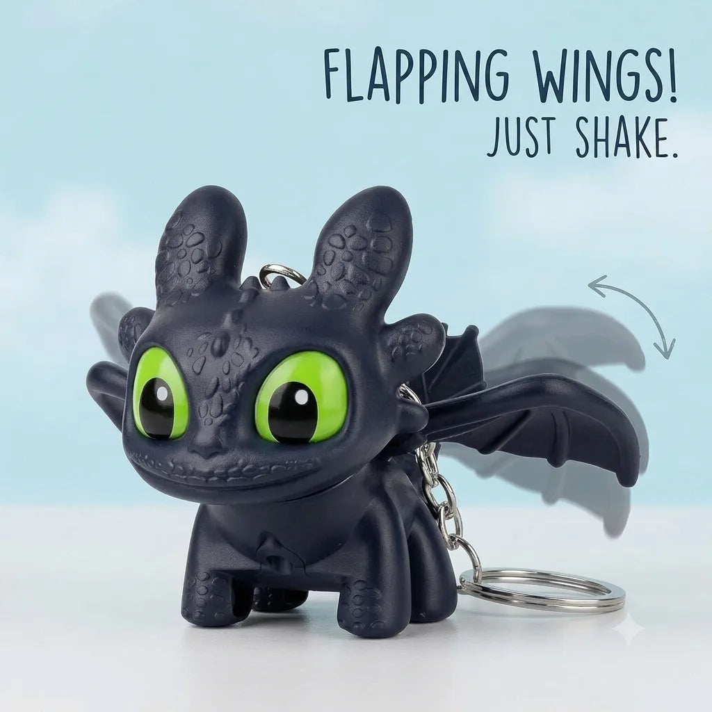 Toothless Night Fury Lightup Keychain