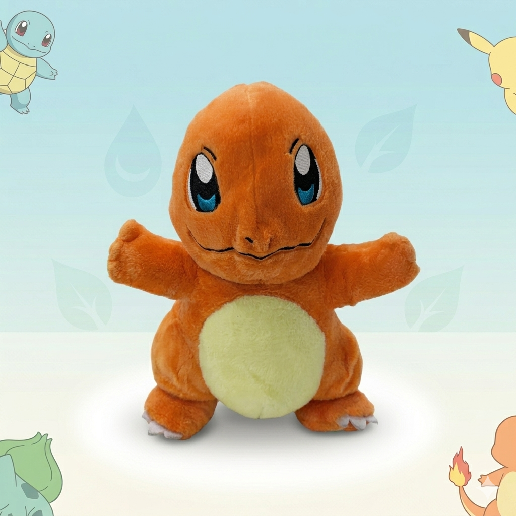 Bulbasaur, Charmander & Squirtle Plushies | Kanto Original Pokémon