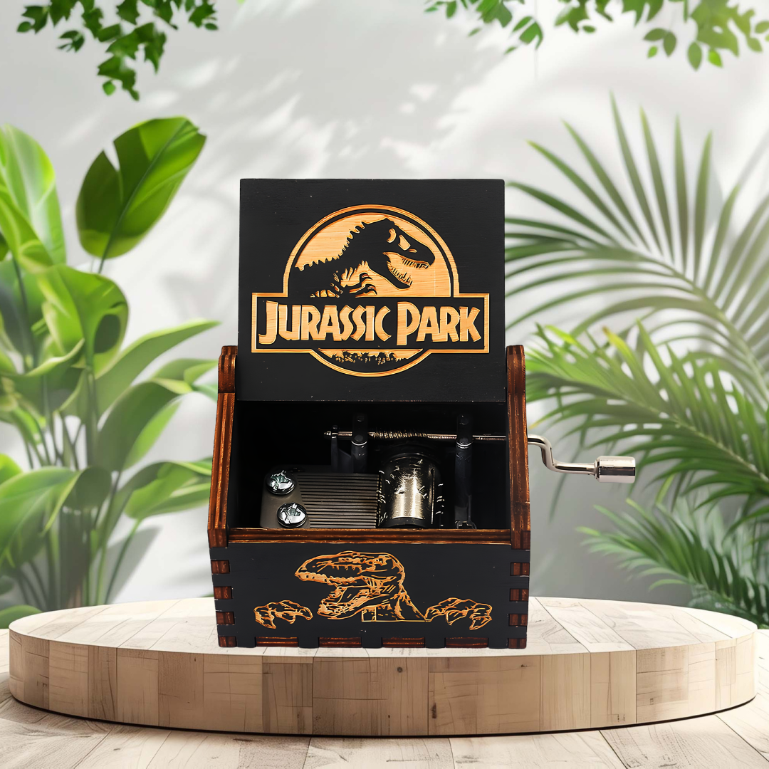 Jurassic Park Wooden Music Box