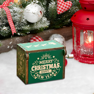 Merry Christmas Wooden Music Box