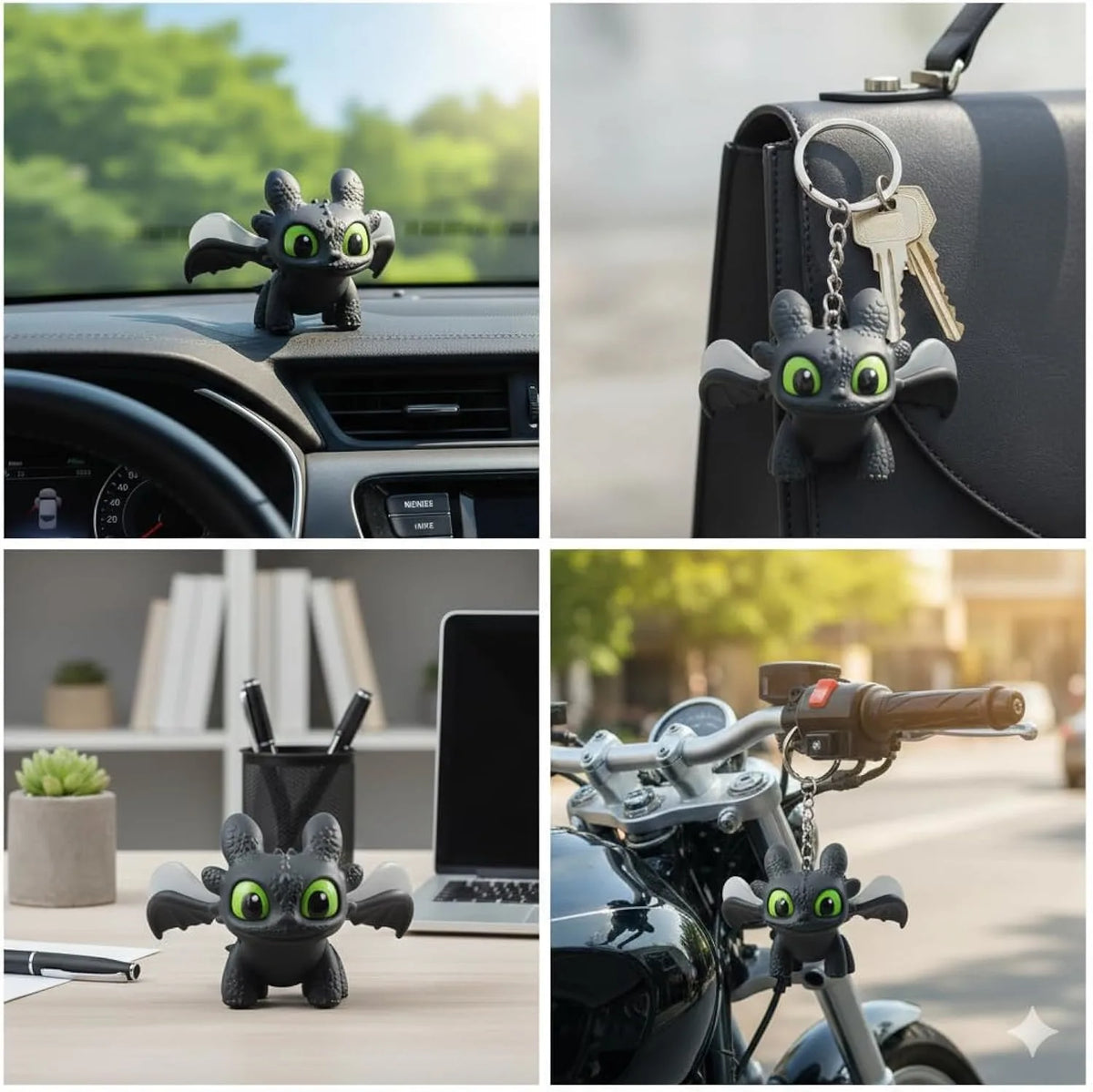 Toothless Night Fury Lightup Keychain